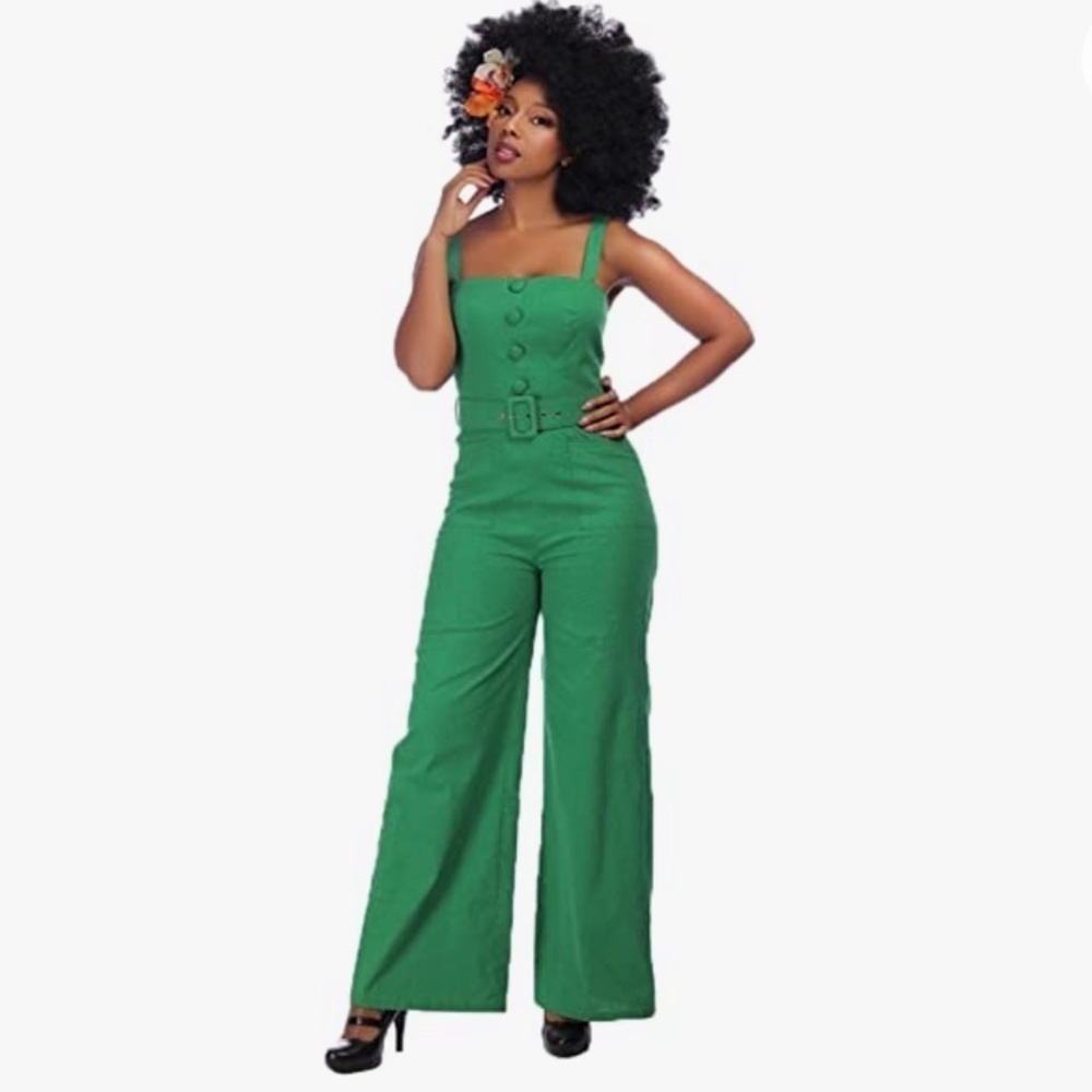 Collectif Vintage Olympia 50s Women's Marlene Jumpsuit - Picture 1 of 10
